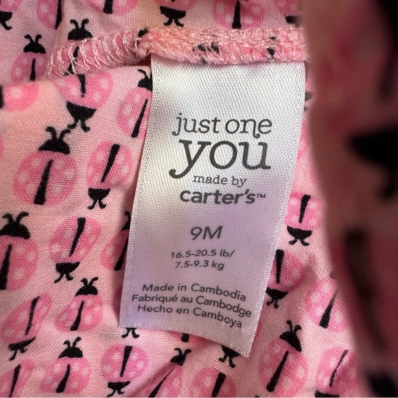 Bundle 9M Baby Girls 9PC Set Lot Dresses Pajama Pants Overall Bubble Onesie - Picture 12 of 12